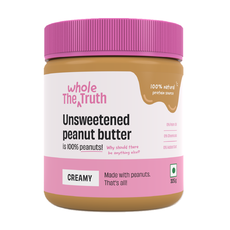 CREAMY- Unsweetened Peanut Butter - Pack of 325g