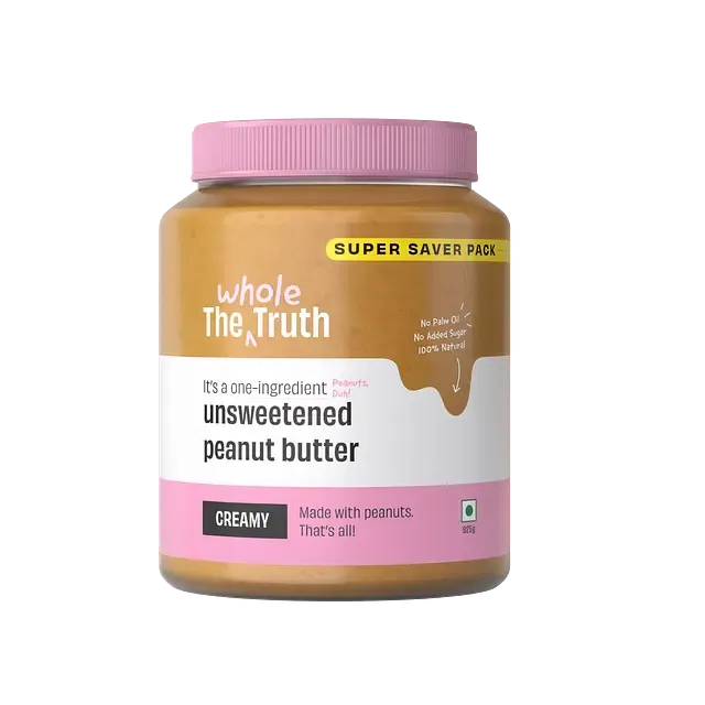 CREAMY- Unsweetened Peanut Butter - Pack of 925g