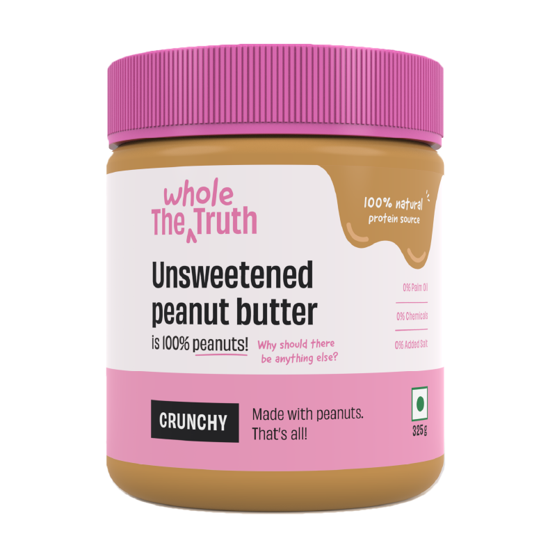 CRUNCHY- Unsweetened Peanut Butter - Pack of 325g