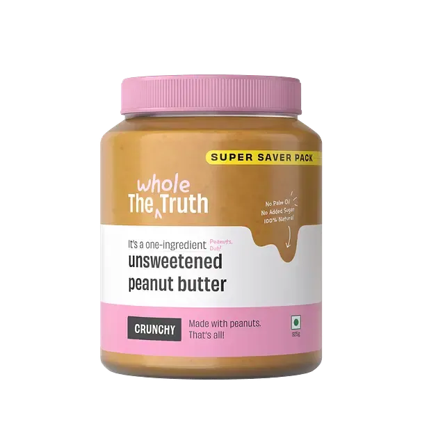 CRUNCHY- Unsweetened Peanut Butter - Pack of 325g