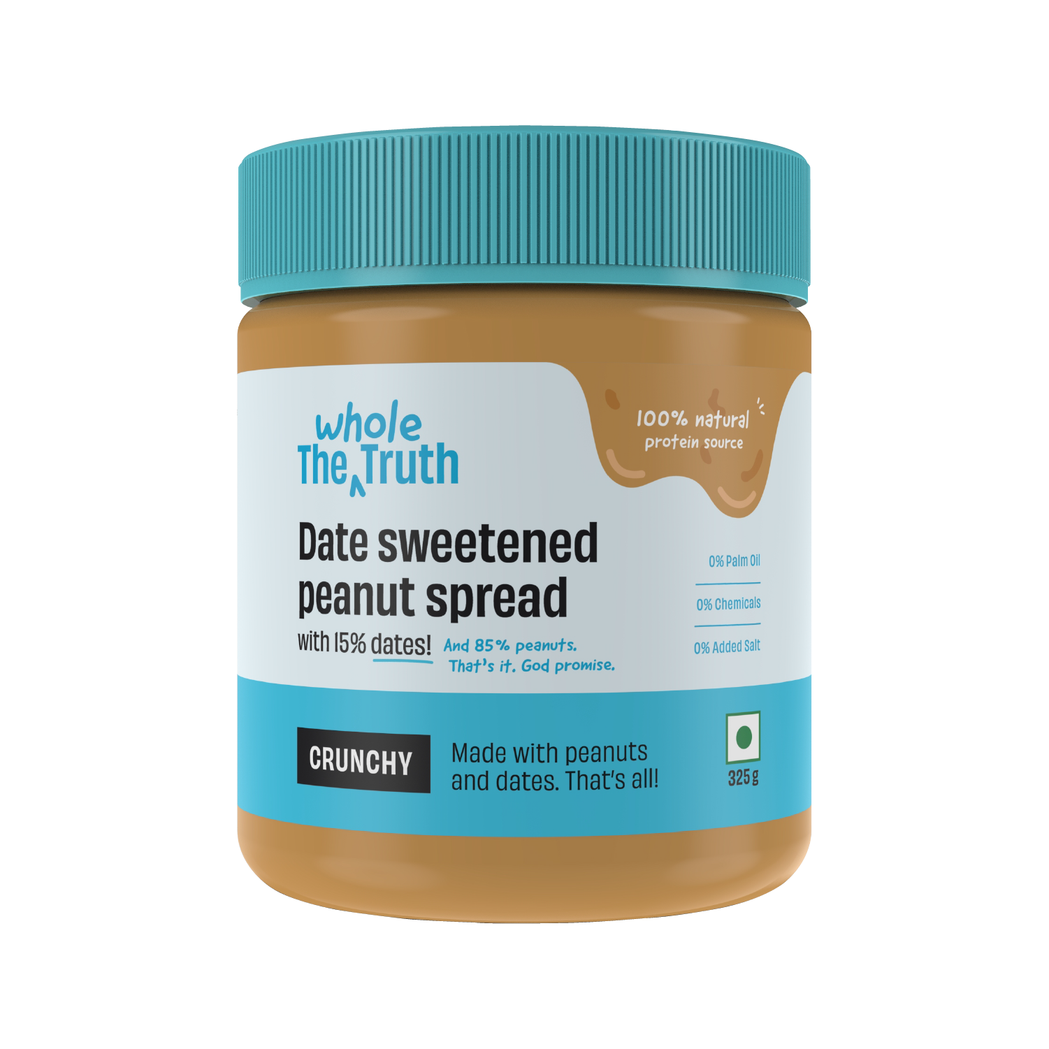 CRUNCHY - Peanut Spread With Dates - Box of 325g