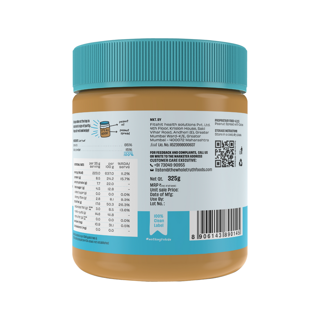 CRUNCHY - Peanut Spread With Dates - Box of 925g