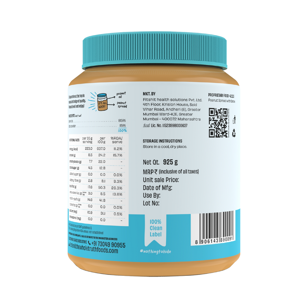 CRUNCHY - Peanut Spread With Dates - Box of 325g