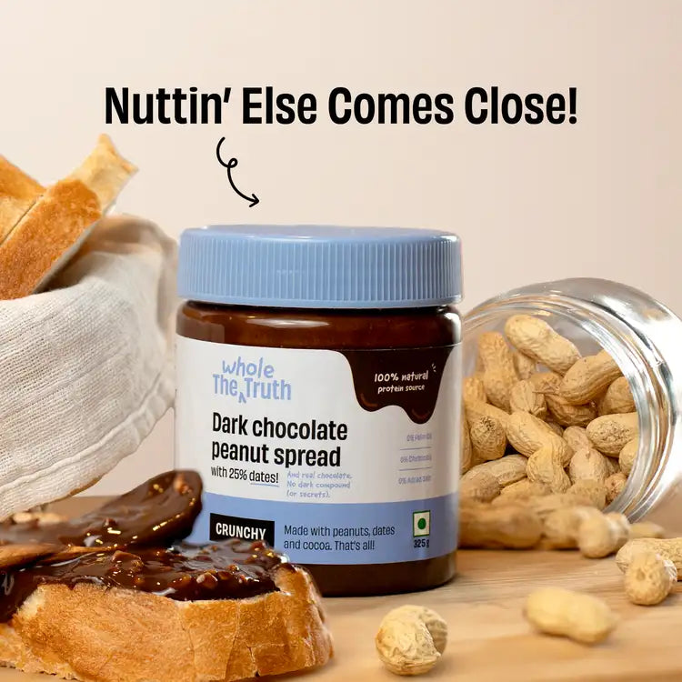 CRUNCHY - Dark Chocolate Peanut Spread - Box of 325g