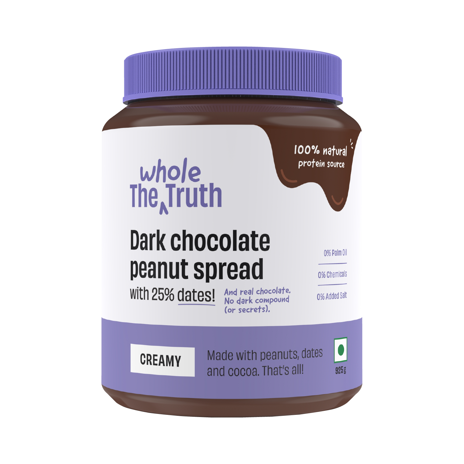 CREAMY- Dark Chocolate Peanut Spread - Box of 925g