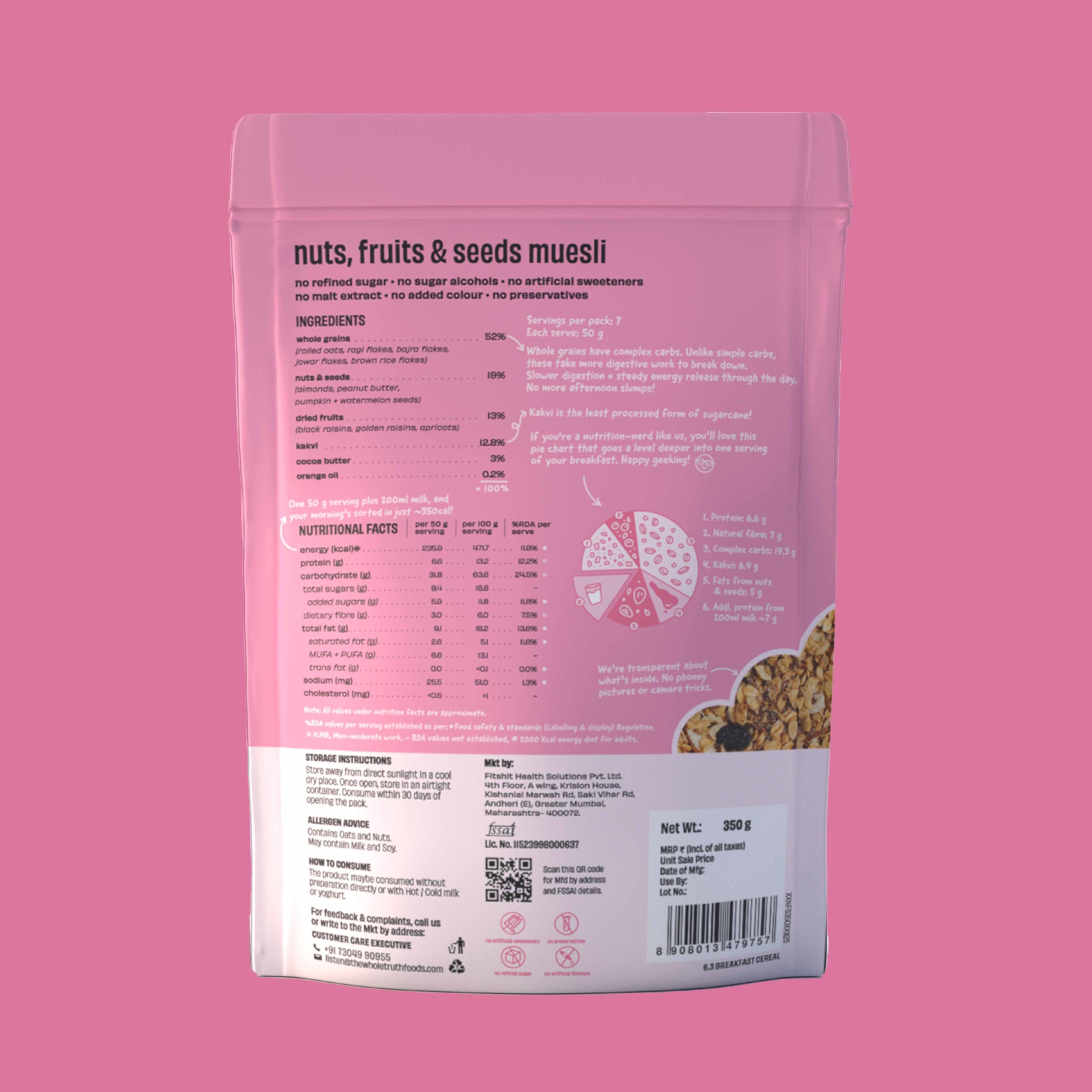 Nuts, Fruit & Seeds Muesli - 350g