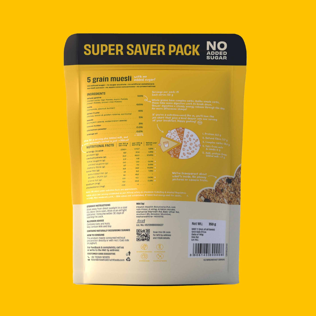 No Added Sugar Muesli  - 750g