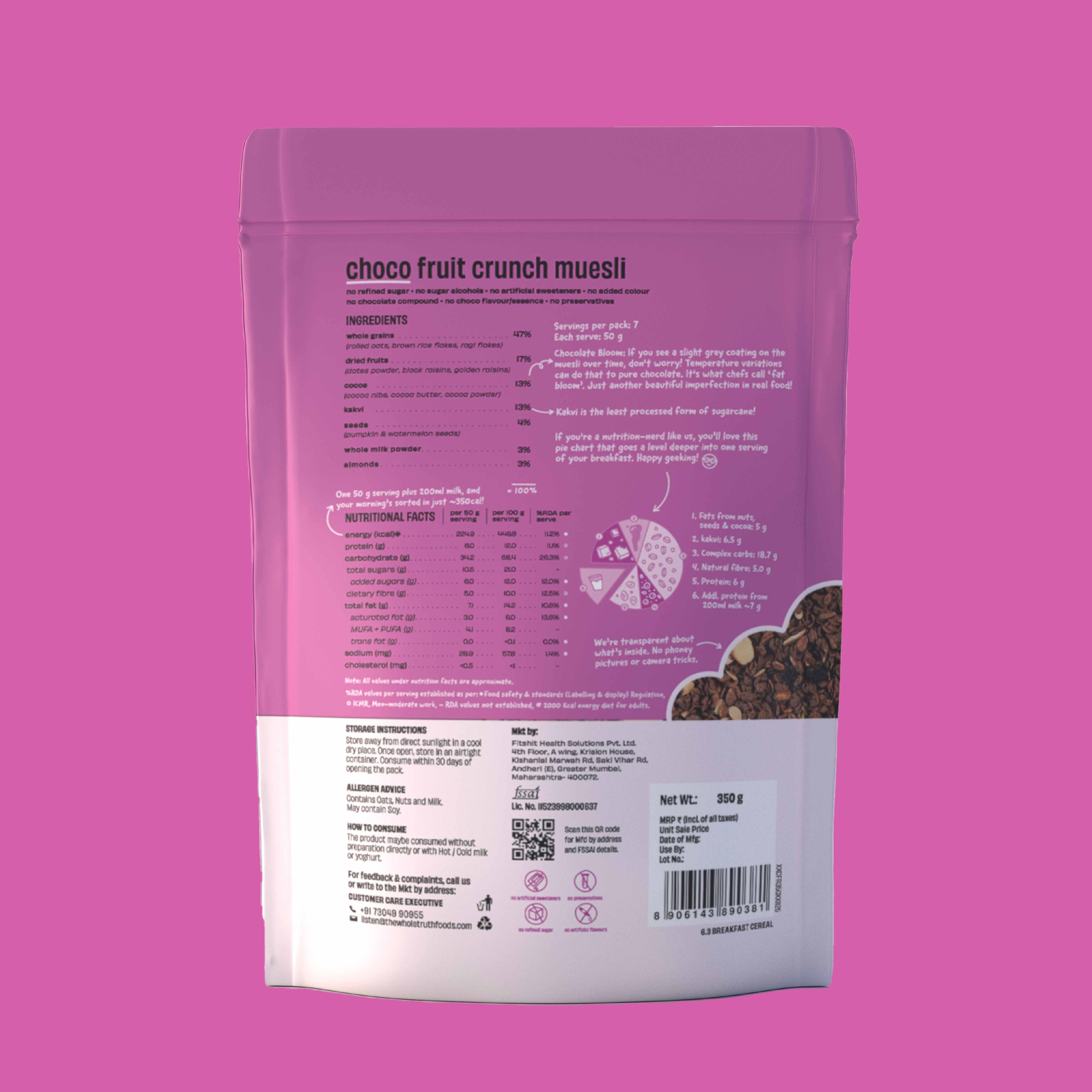 Choco Fruit Crunch Muesli  - 350g