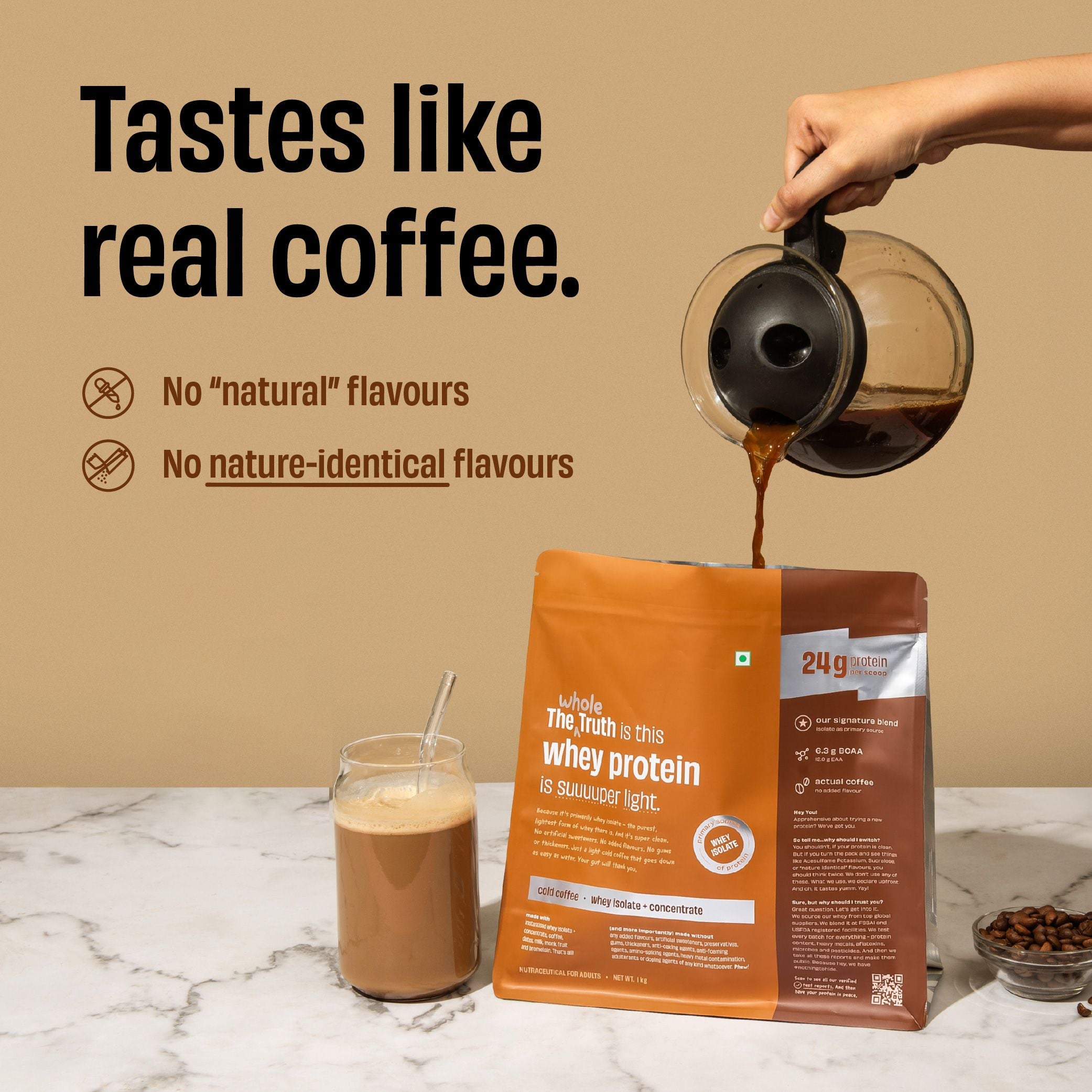 Cold Coffee 24 g Protein Powder - 1 Kg