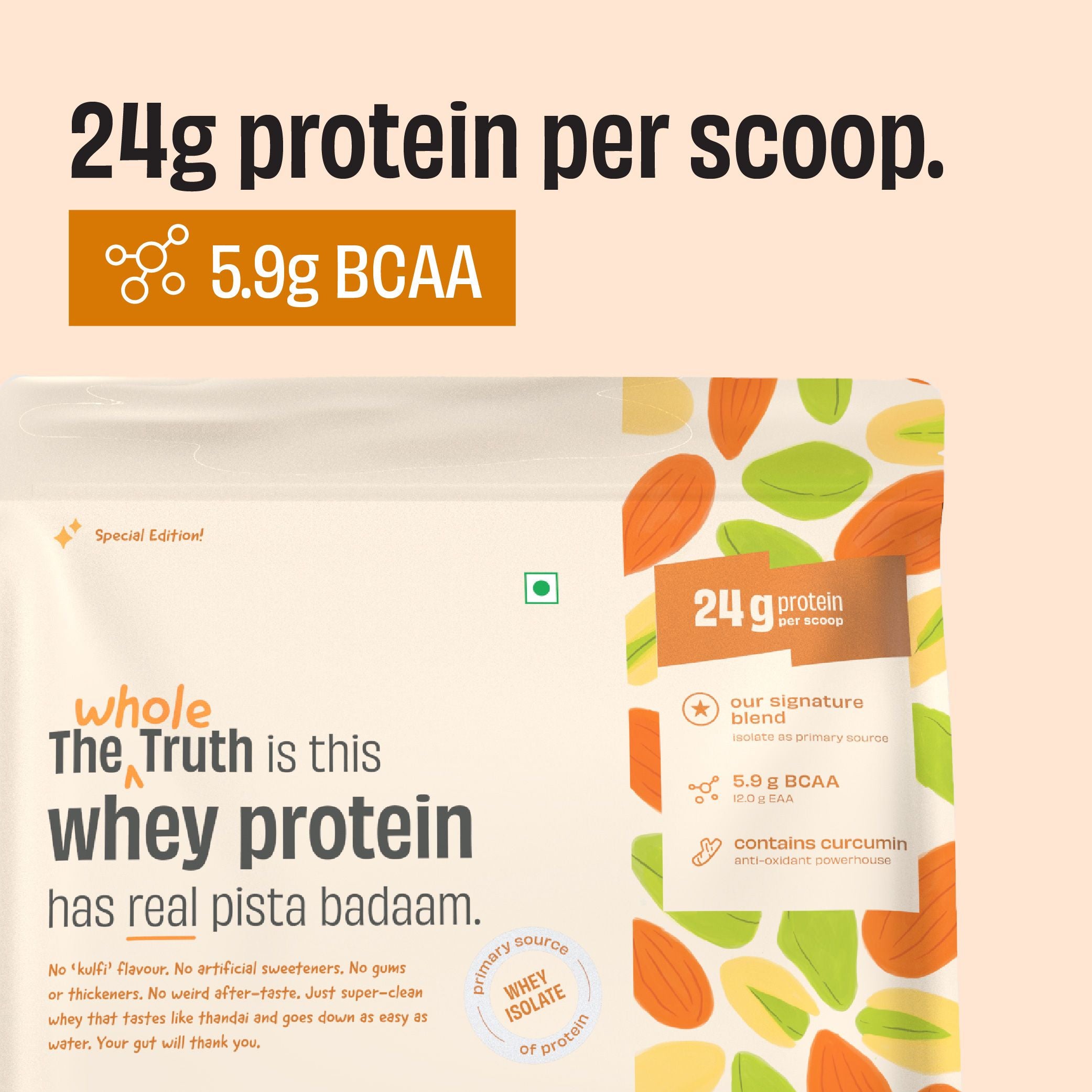 Pista Badaam 24 g Protein Powder - 1 Kg