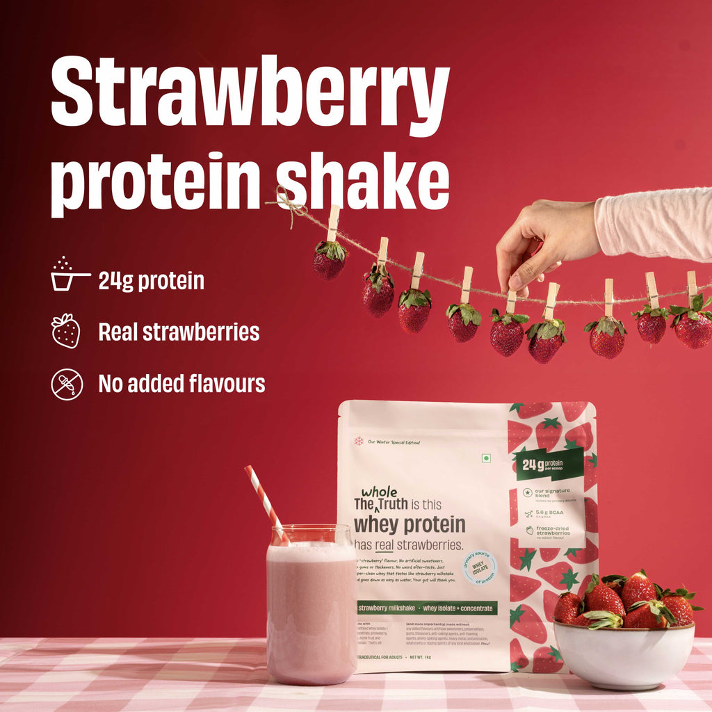 Strawberry Shake 24 g Protein Powder - 1 Kg