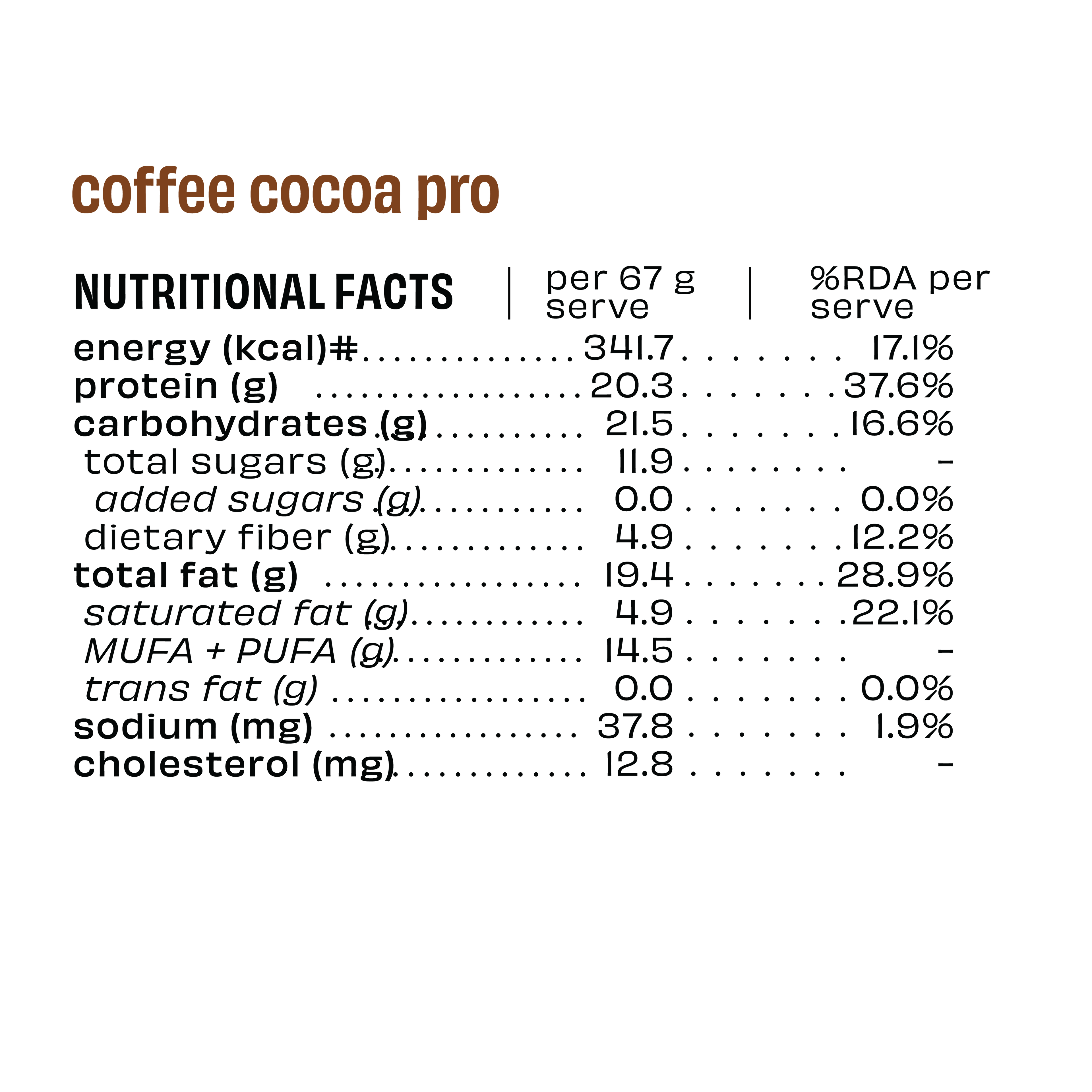 Coffee Cocoa Pro - Protein Bar
