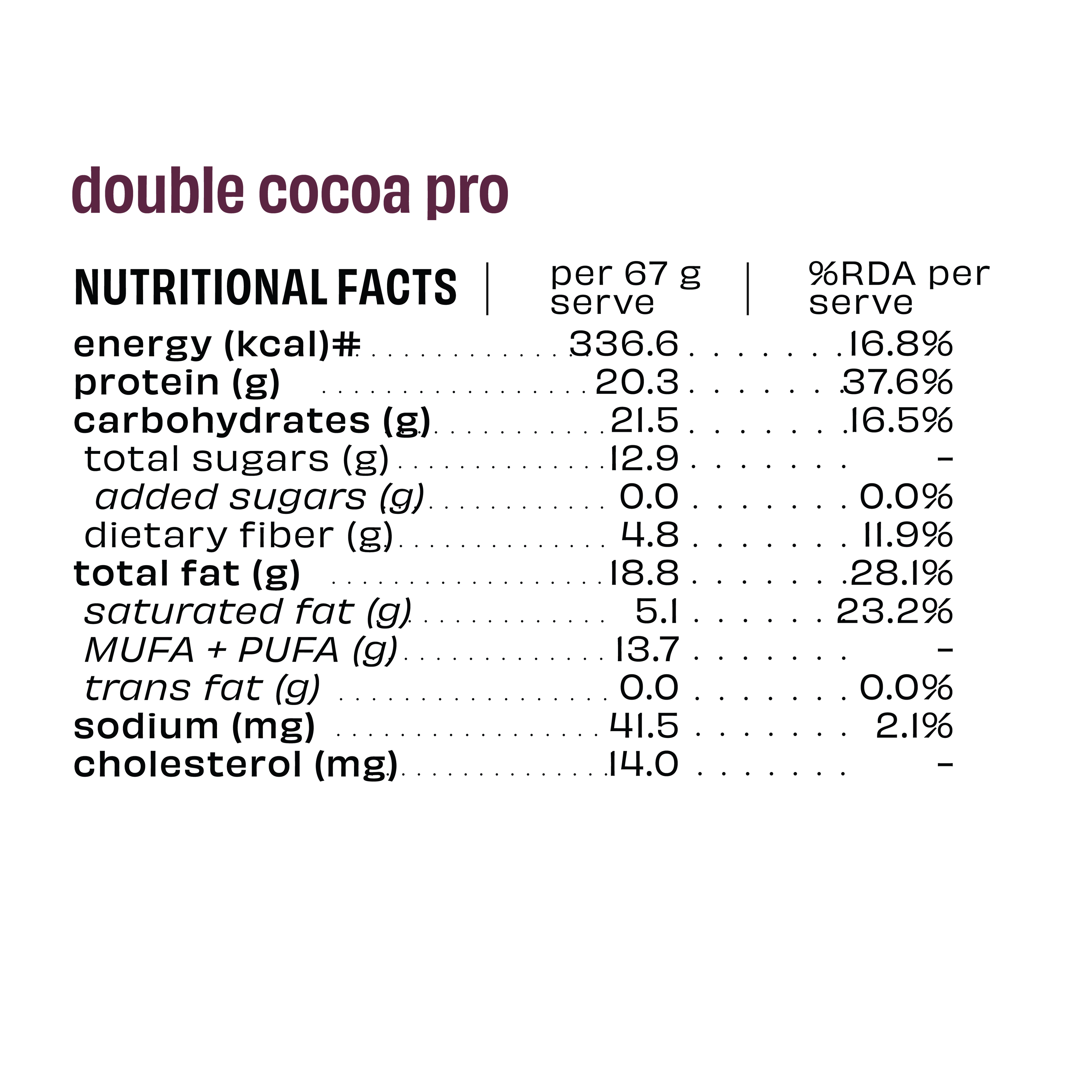 Double Cocoa Pro - Protein Bar