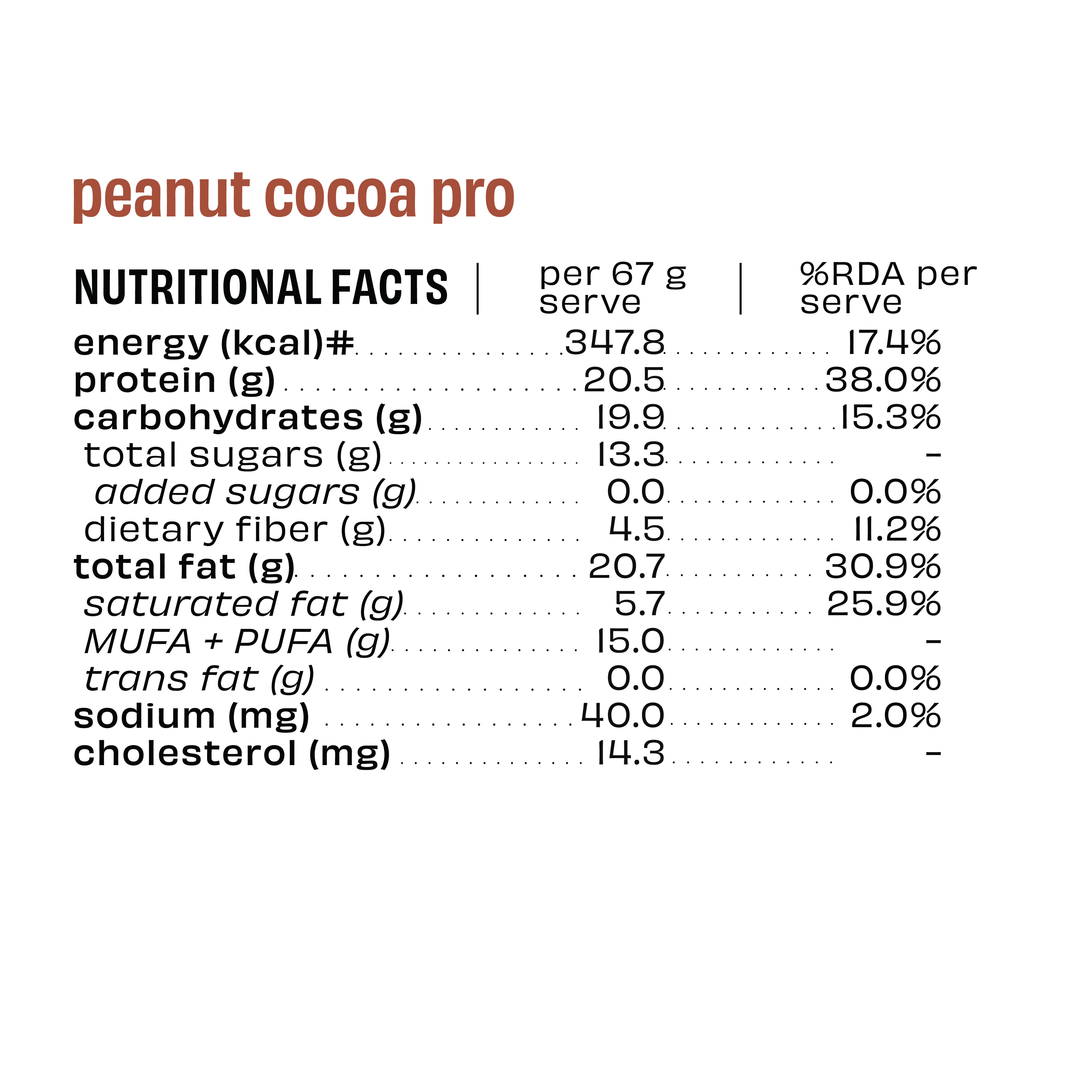 Peanut Cocoa Pro - Protein Bar