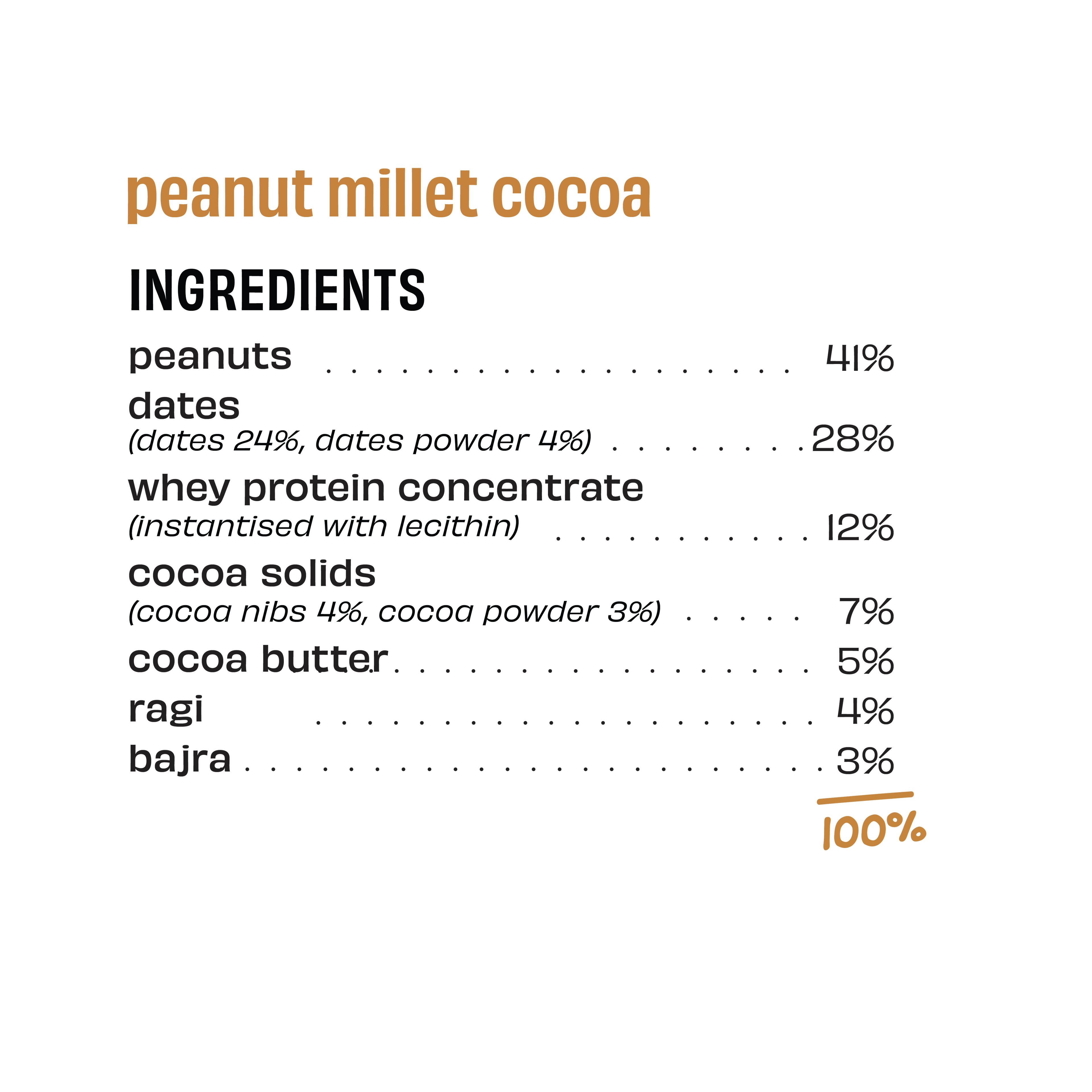Peanut Millet Cocoa - Protein Bar