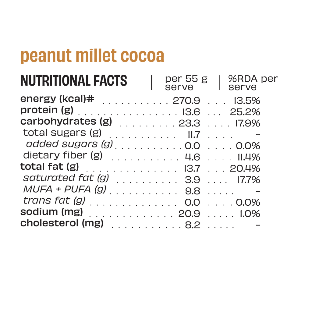 Peanut Millet Cocoa - Protein Bar