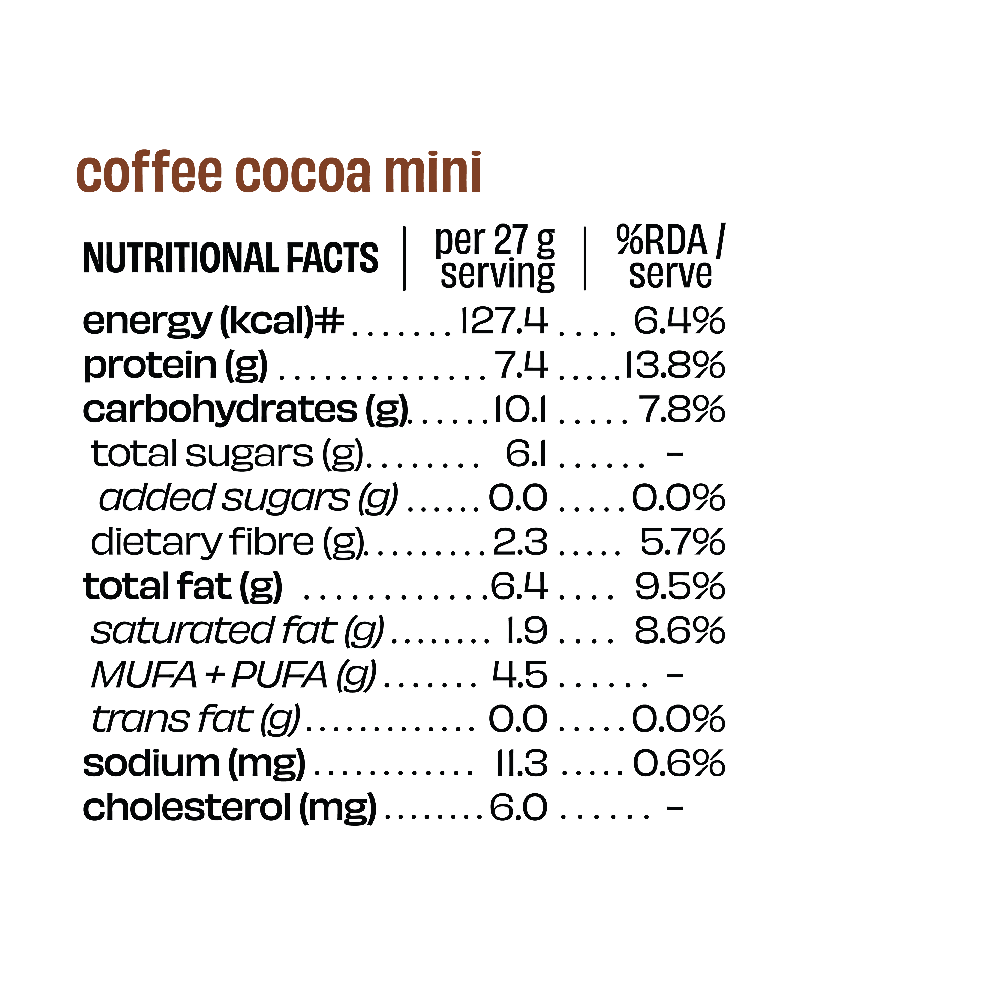 Coffee Cocoa - Mini Protein Bar
