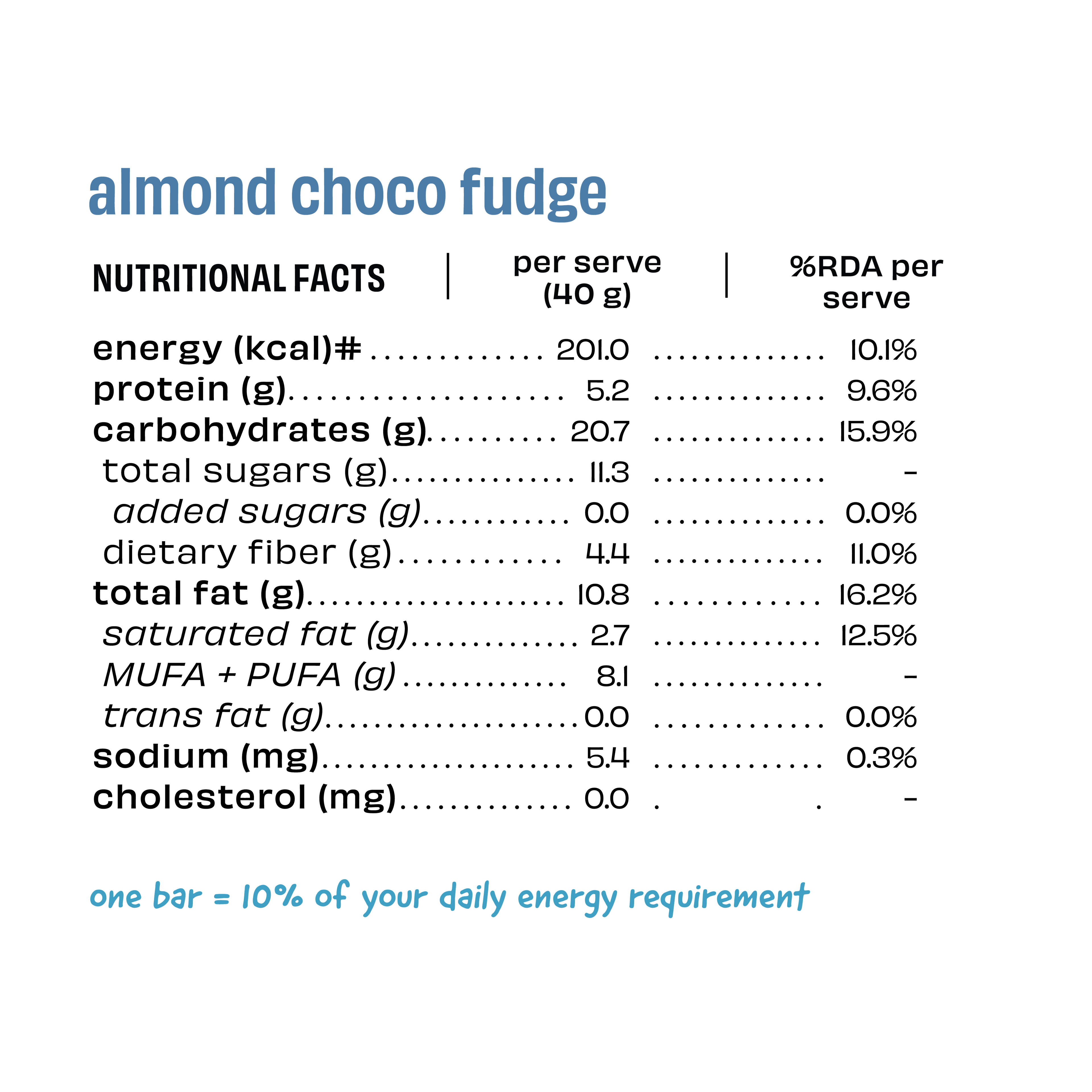 Almond Choco Fudge - Energy Bar