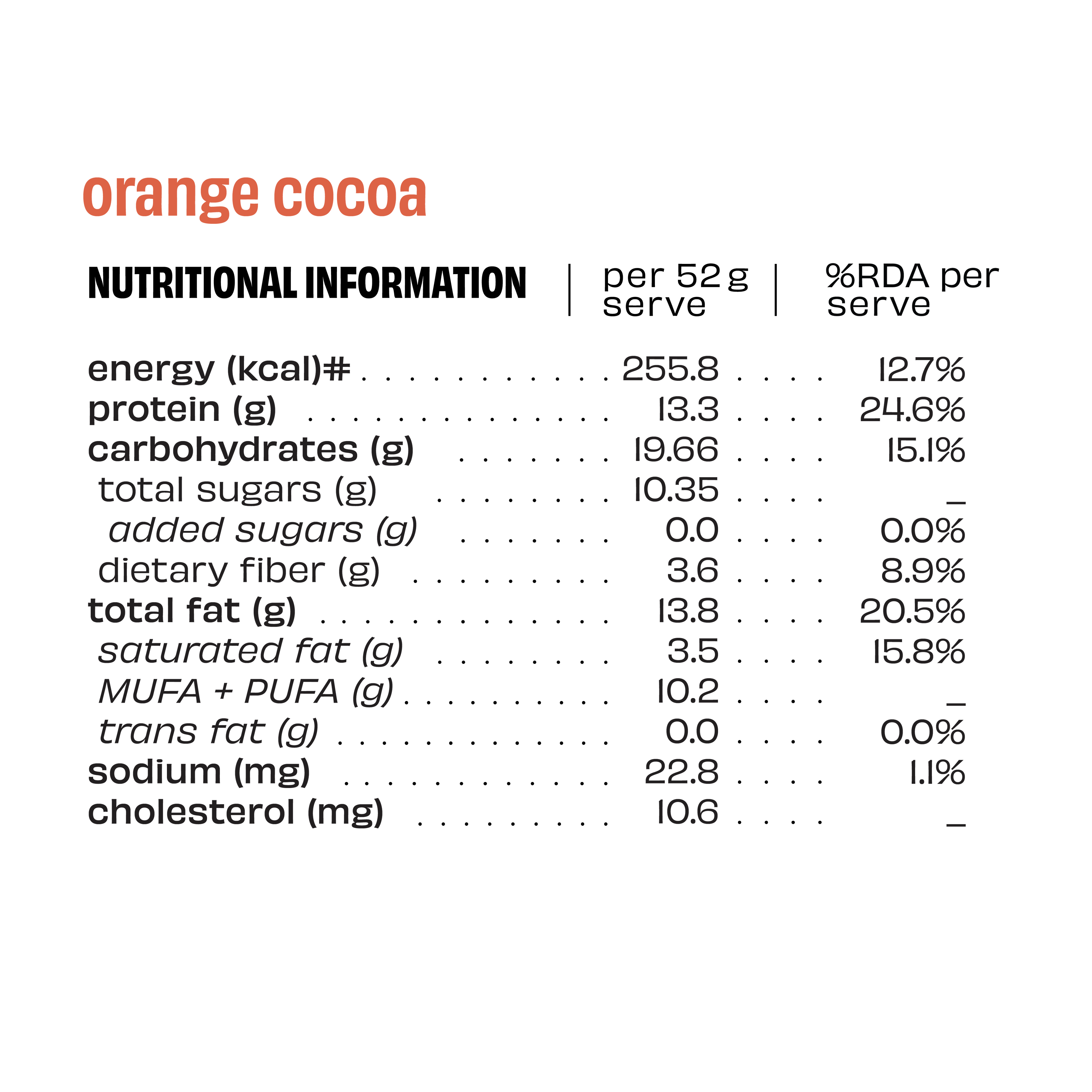 Orange Cocoa - Protein Bar