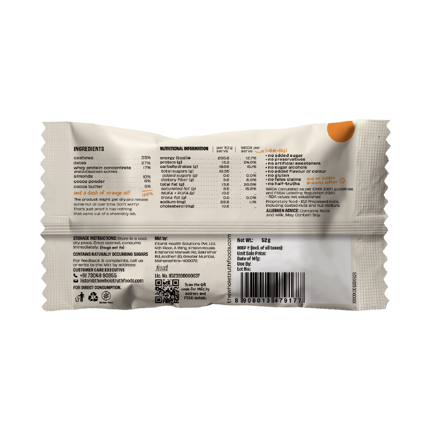 Orange Cocoa - Protein Bar
