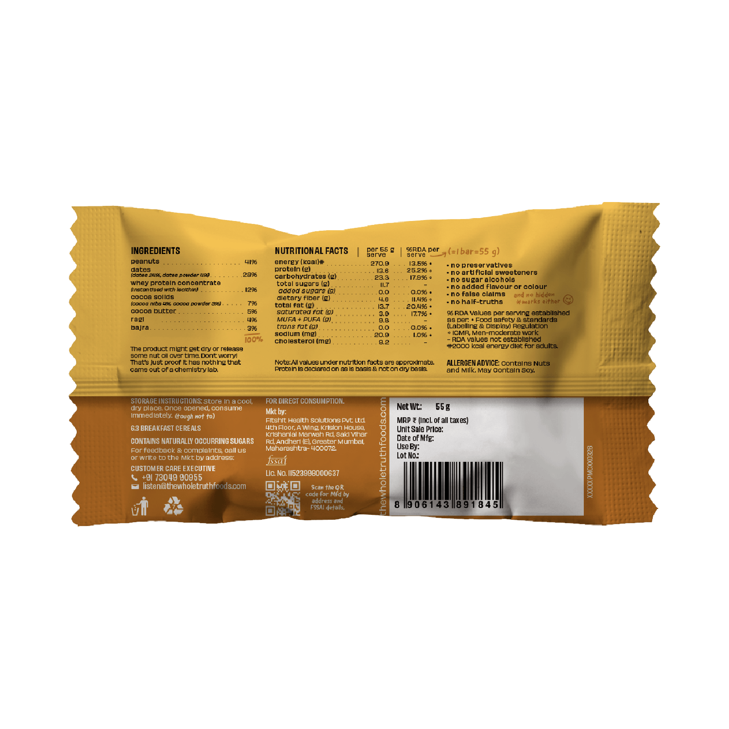 Peanut Millet Cocoa - Protein Bar