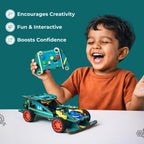 Sooper Brainsâ„¢ DIY Wooden Racer Car Kit (High-Speed STEM Build Set)