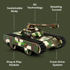 Sooper Brainsâ„¢ DIY Army Tank Kit (Type-C Rechargeable)