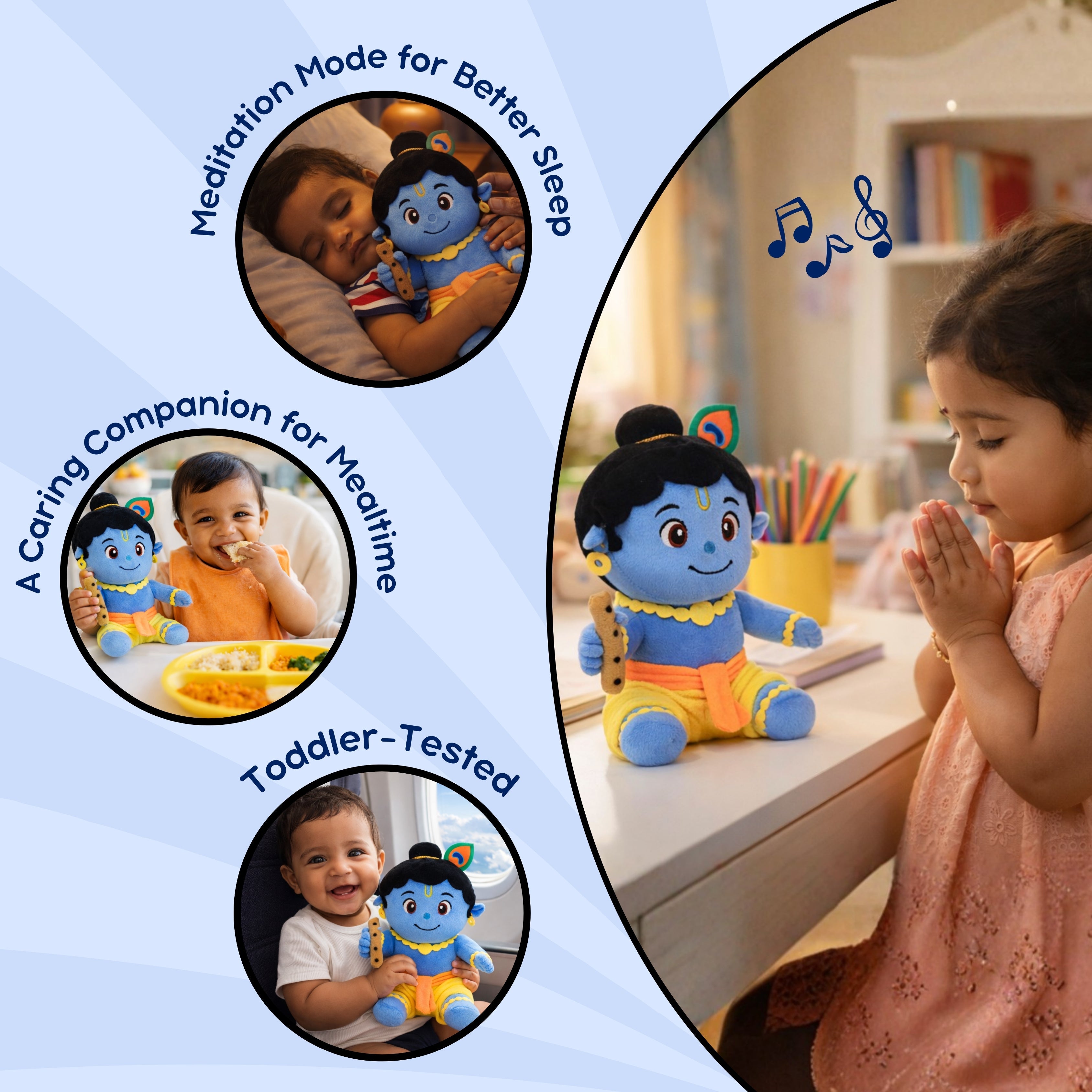 Clap Cuddleâ„¢ Mantra Chanting Krishna with Meditation Mode