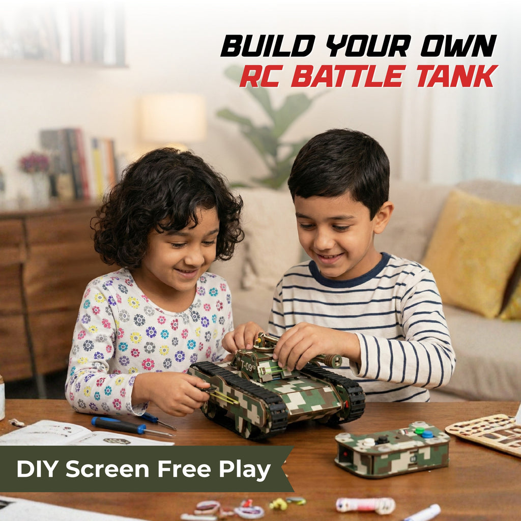 Sooper Brainsâ„¢ DIY Army Tank Kit (Type-C Rechargeable)