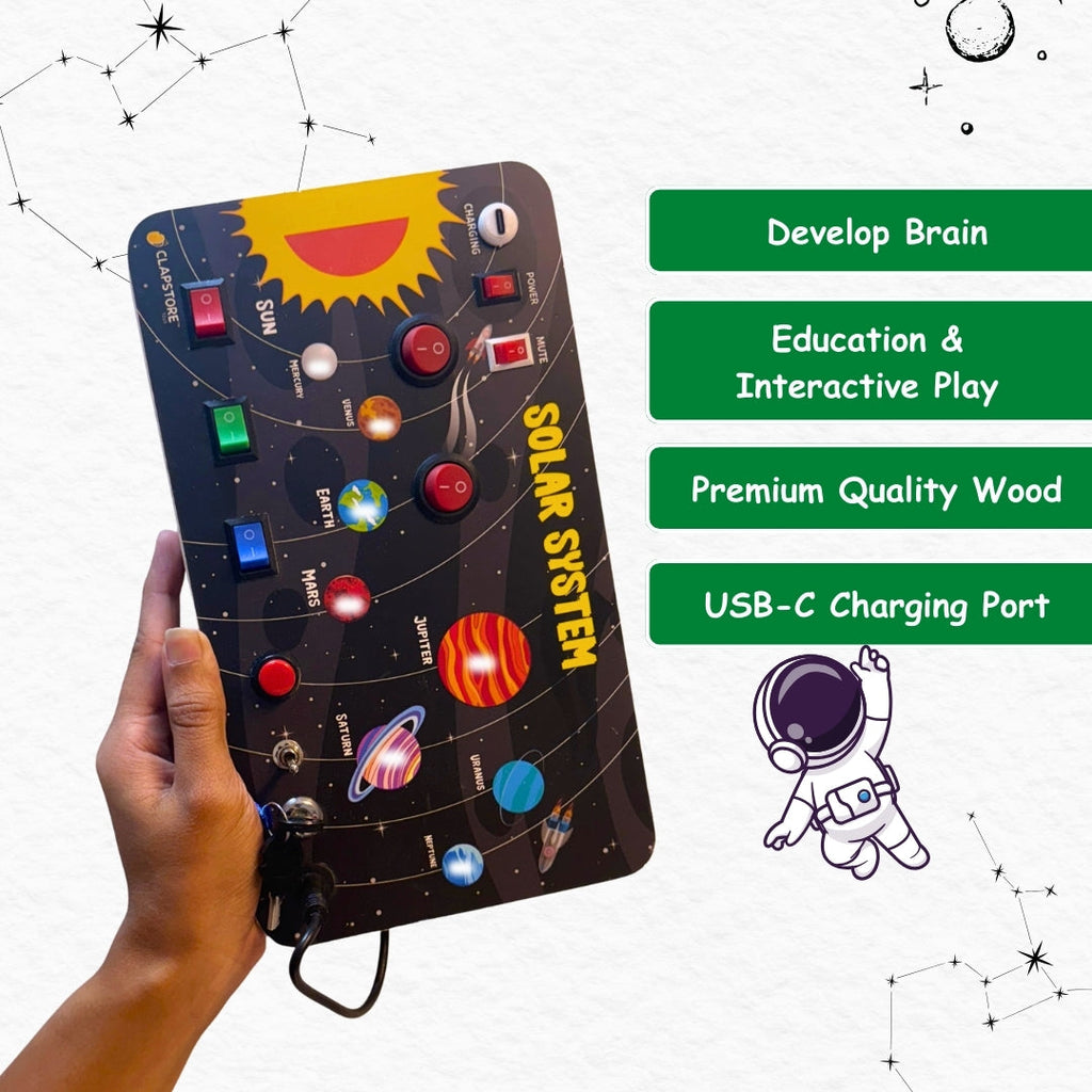 Galaxy Explorer Montessori Busy Board V3 â€“ STEM Toy for Curious Minds