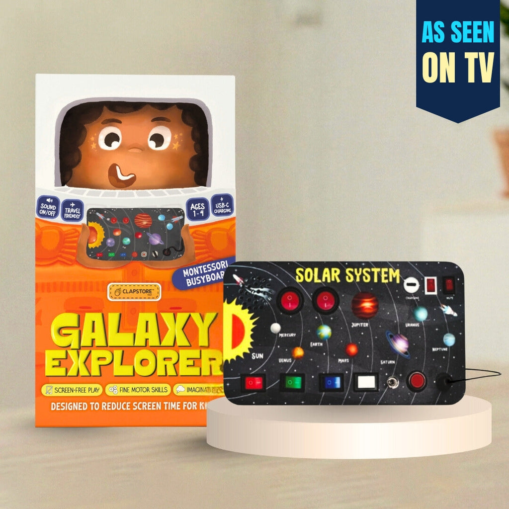 Galaxy Explorer Montessori Busy Board V3 â€“ STEM Toy for Curious Minds