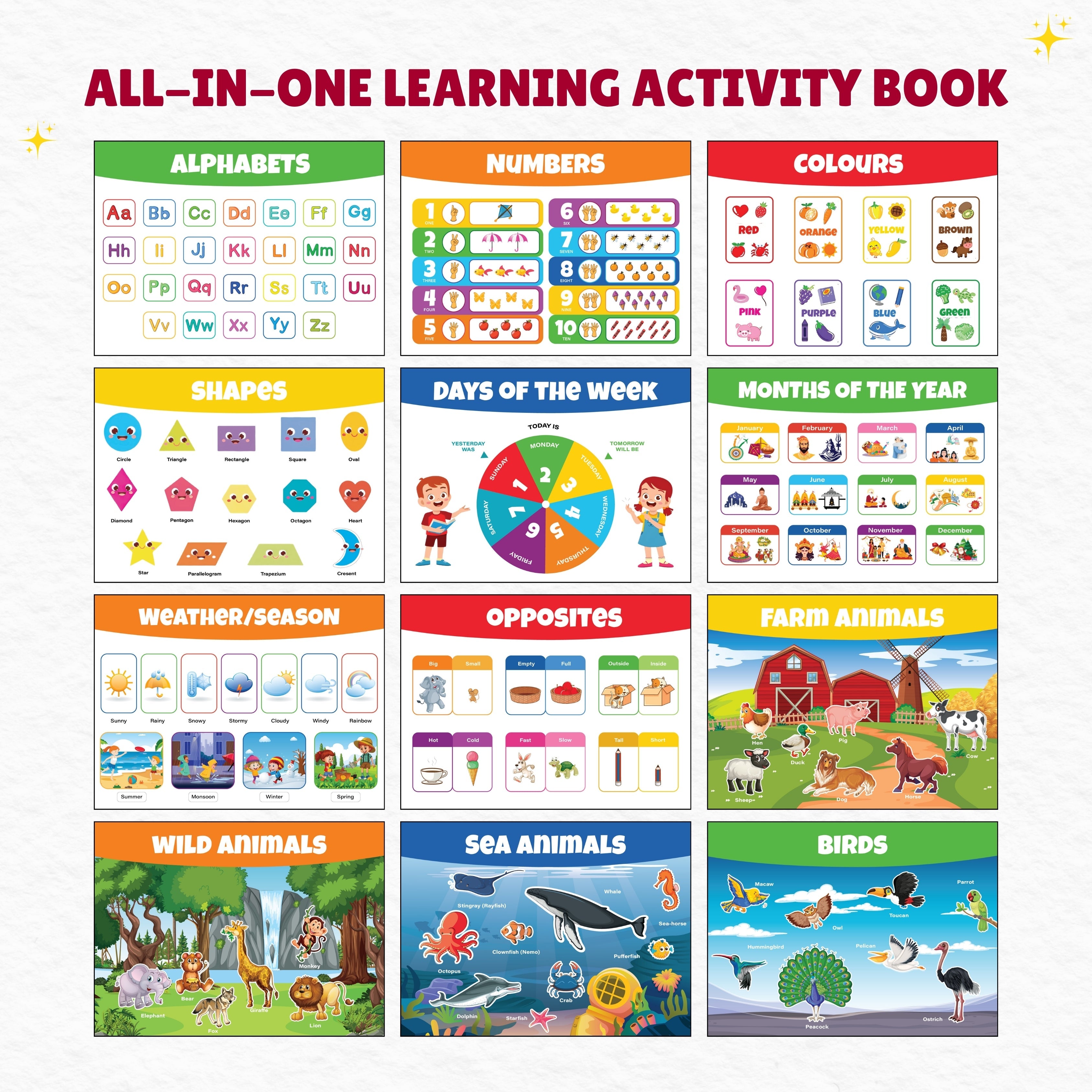 Activity Busy Book: Interactive Learning Binder for Toddlers & Preschoolers