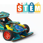 Sooper Brainsâ„¢ DIY Wooden Racer Car Kit (High-Speed STEM Build Set)