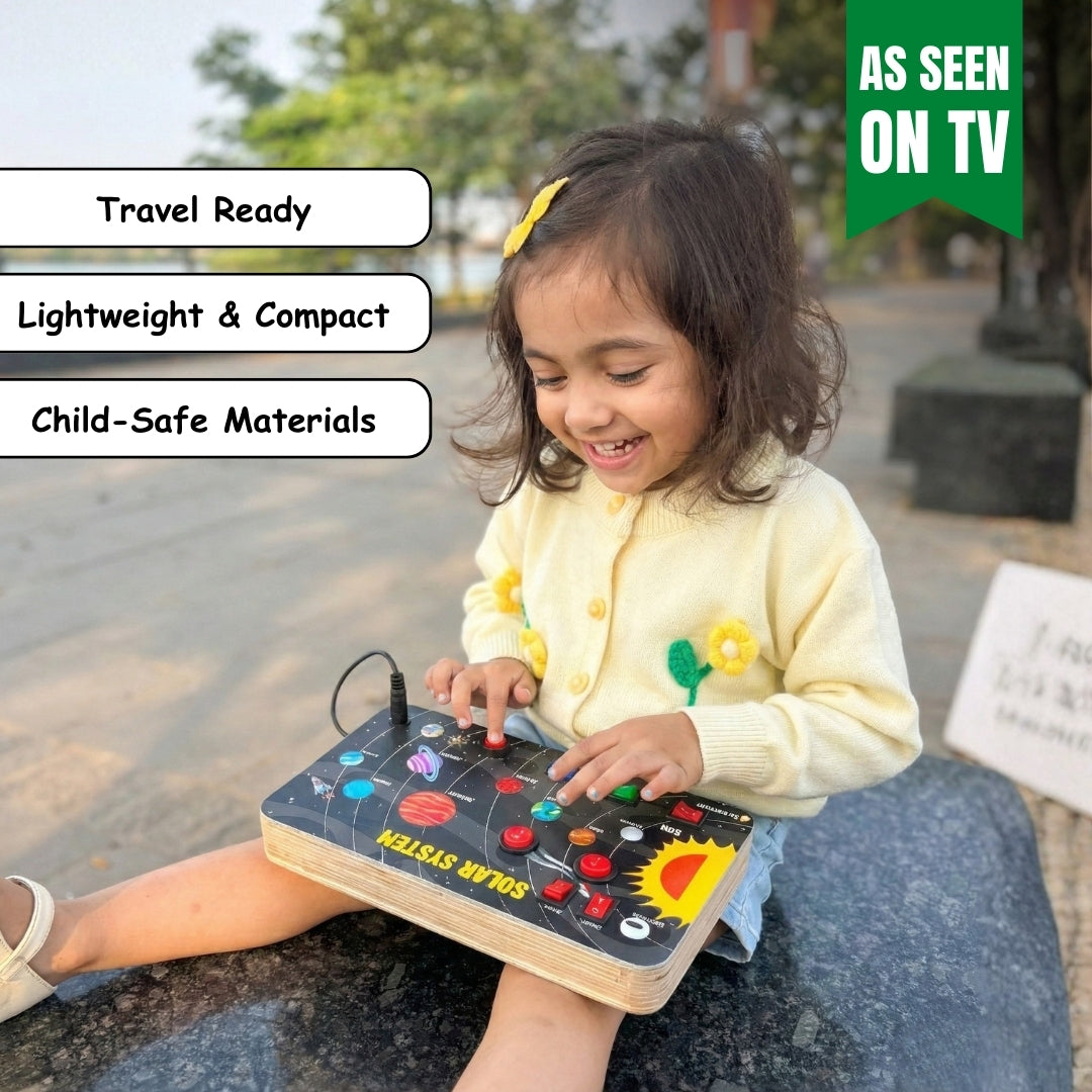 Galaxy Explorer Montessori Busy Board V3 â€“ STEM Toy for Curious Minds