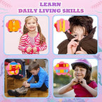 Montessori Busy Book For Age3+ (Pink) -  Interactive Sensory Activities for Toddlers