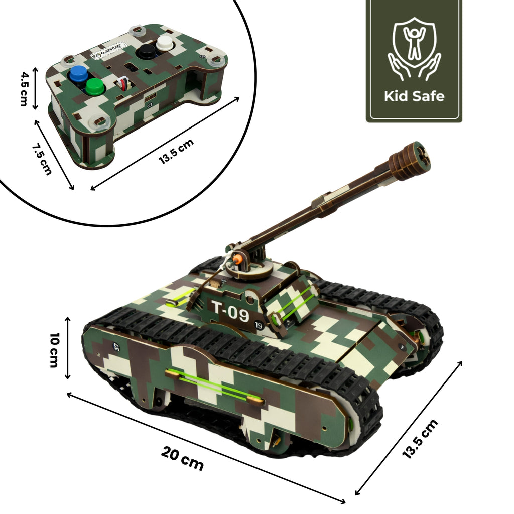 Sooper Brainsâ„¢ DIY Army Tank Kit (Type-C Rechargeable)