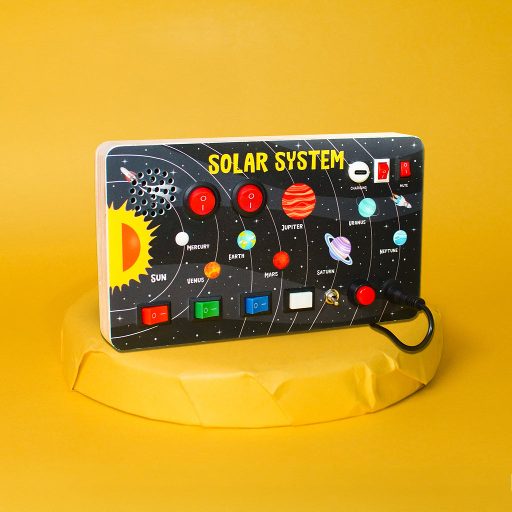 Galaxy Explorer Montessori Busy Board V3 â€“ STEM Toy for Curious Minds