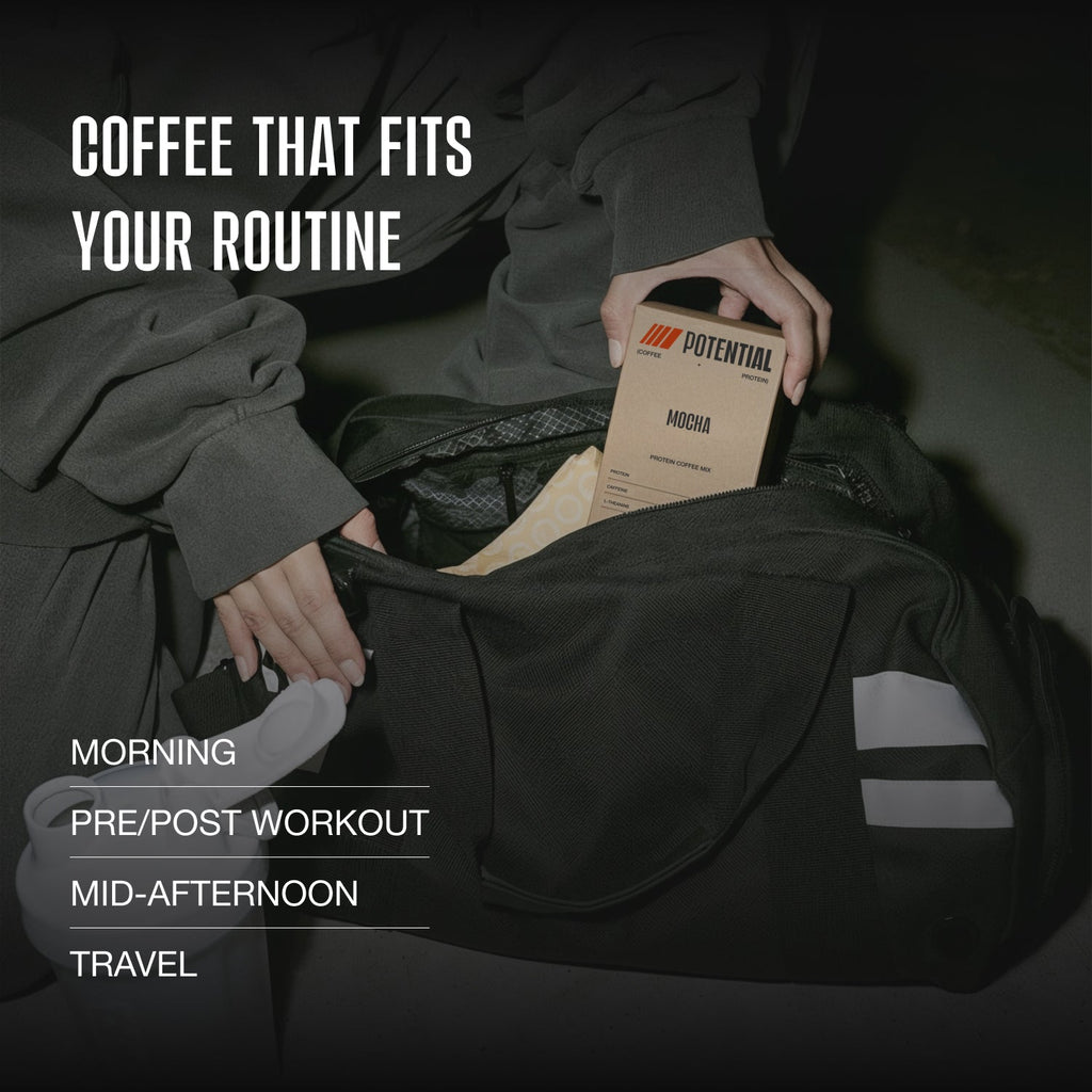 Potential Protein Coffee ingredients and benefits - L-theanine caffeine protein blend