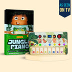 Montessori Jungle Piano-V10: 5-in-1 Wooden Musical Busy Board for Toddlers