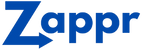 Zappr logo with a blue 'Z' and 'zappr' text on a white background